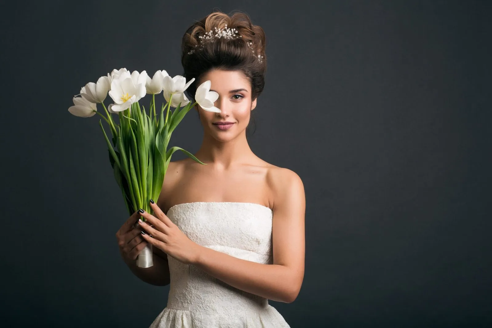 Bride holding a bouquet